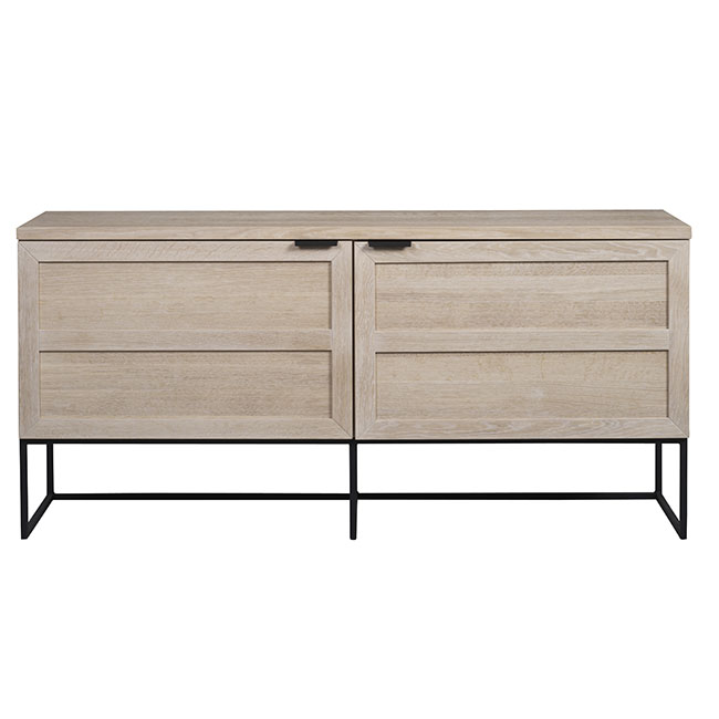 Stalands Sideboard Sideboard Everett Svartlackad Ek Rowico Stalands