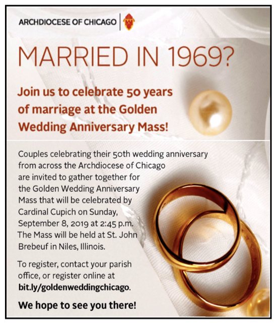 Archdiocese of Chicago Golden Wedding Anniversary Mass