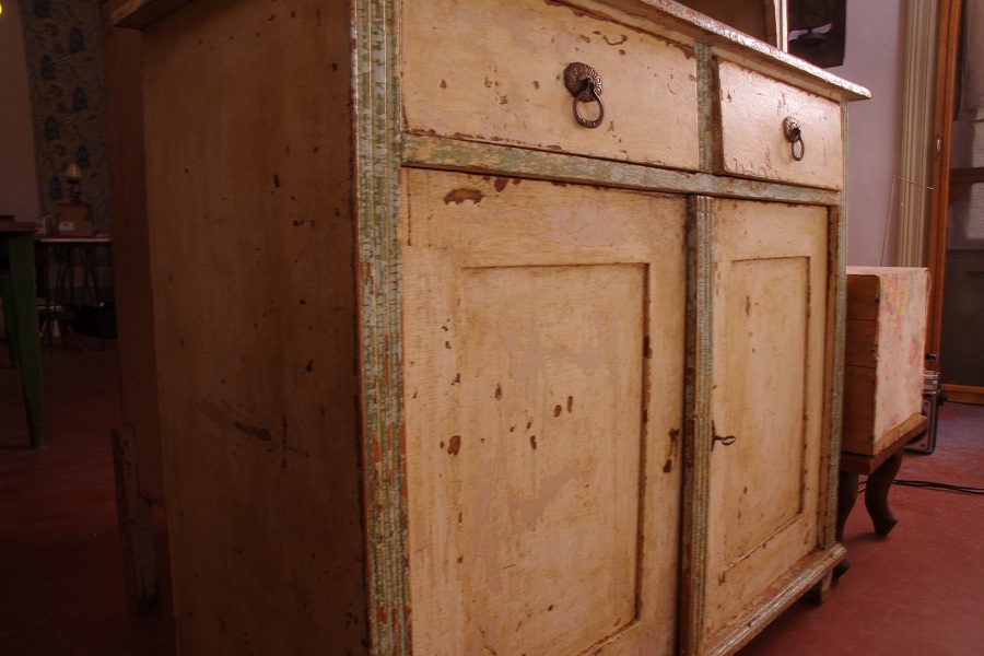 Early painted pine Country Kitchen Dresser. C 1890. Hobart. Tasmania Stalking Cat Antiques