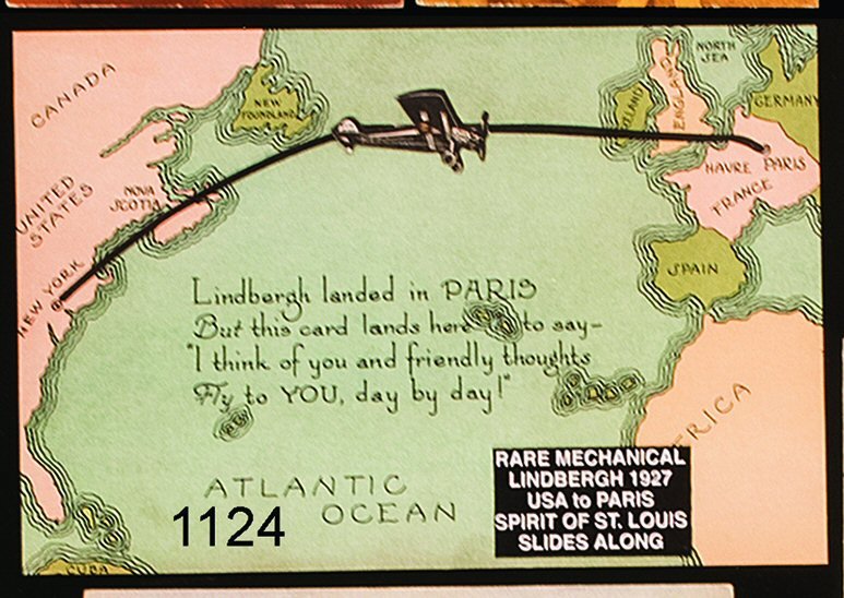 Manuscript Map Celebrating The TransAtlantic Flight Of Charles