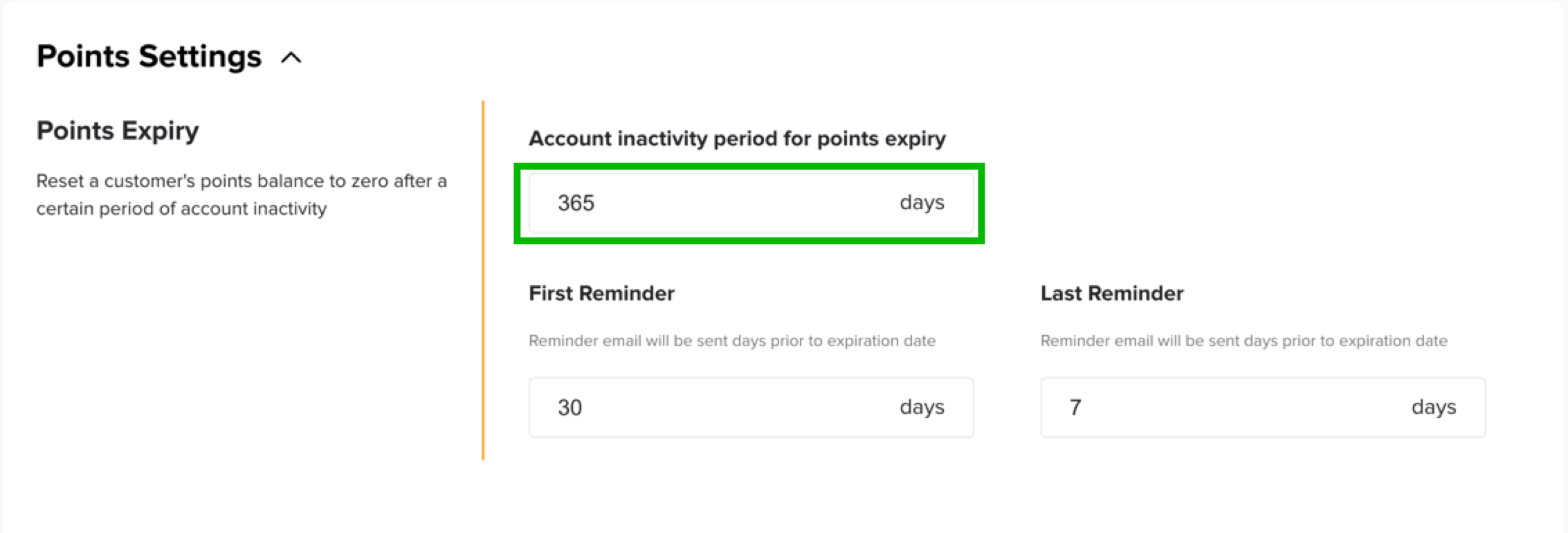 Loyalty & Rewards Points Expiration Stamped