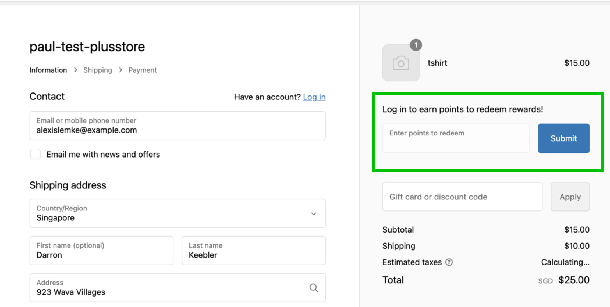 Loyalty & Rewards Redeeming Points on Checkout Stamped