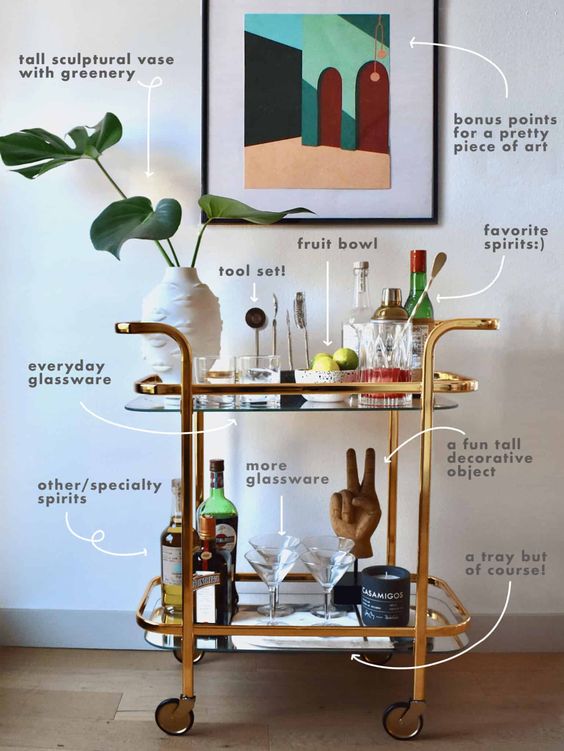 Must Have Gold & Acrylic Bar Carts You Need to Buy Right Now