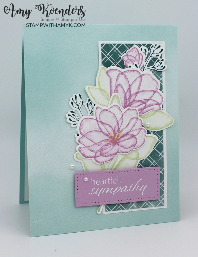 Stampin’ Up! Translucent Florals Sympathy Card Stamp With Amy K