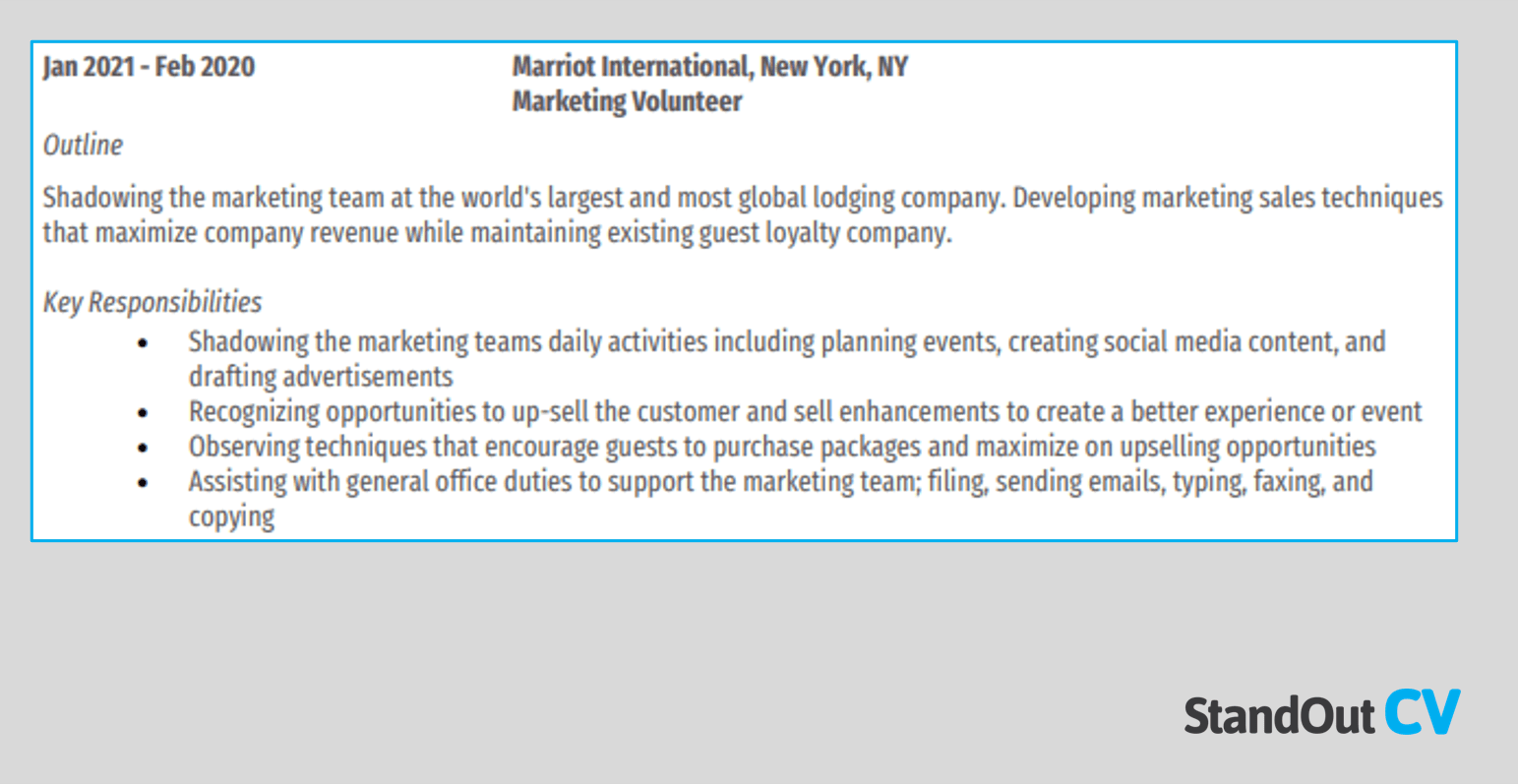 9 examples of shadowing on resumes Copy and get hired