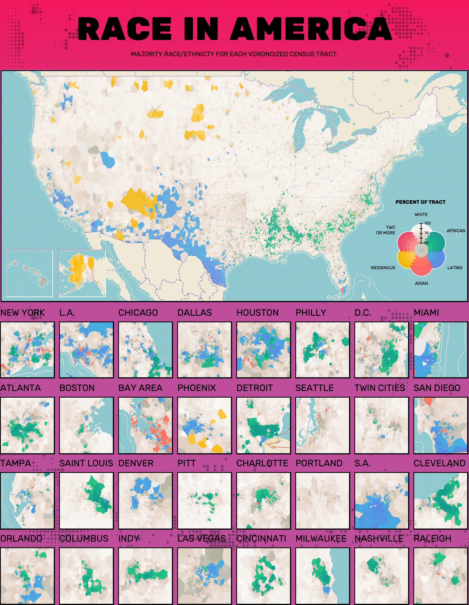 Race Map Of America Race in America Luke Stanke