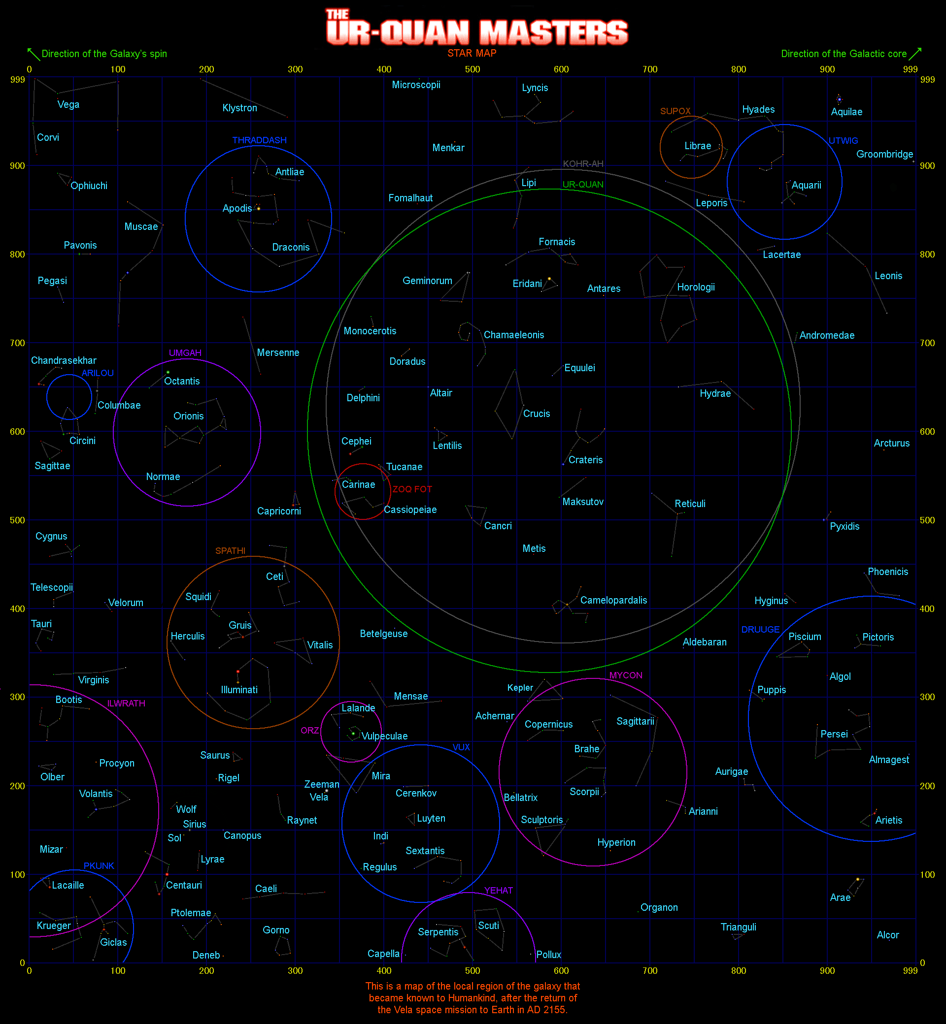 Star Control Starmaps