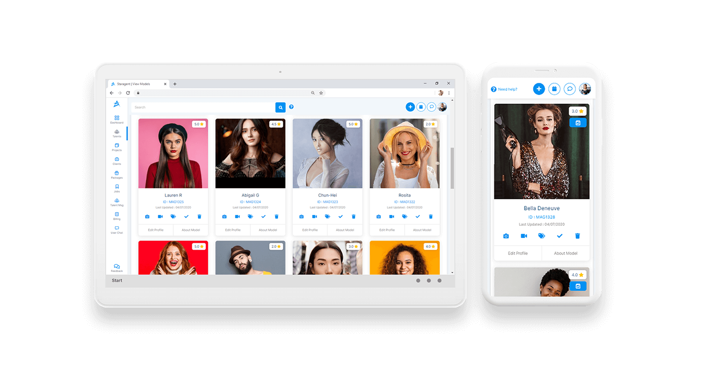 Cloud Based Model Agency Management Software Cloud based Talent