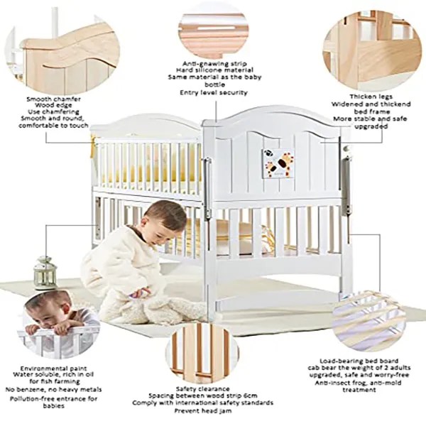 Baby Wooden Cot Baby Crib Best Baby Bed Cot StarAndDaisy