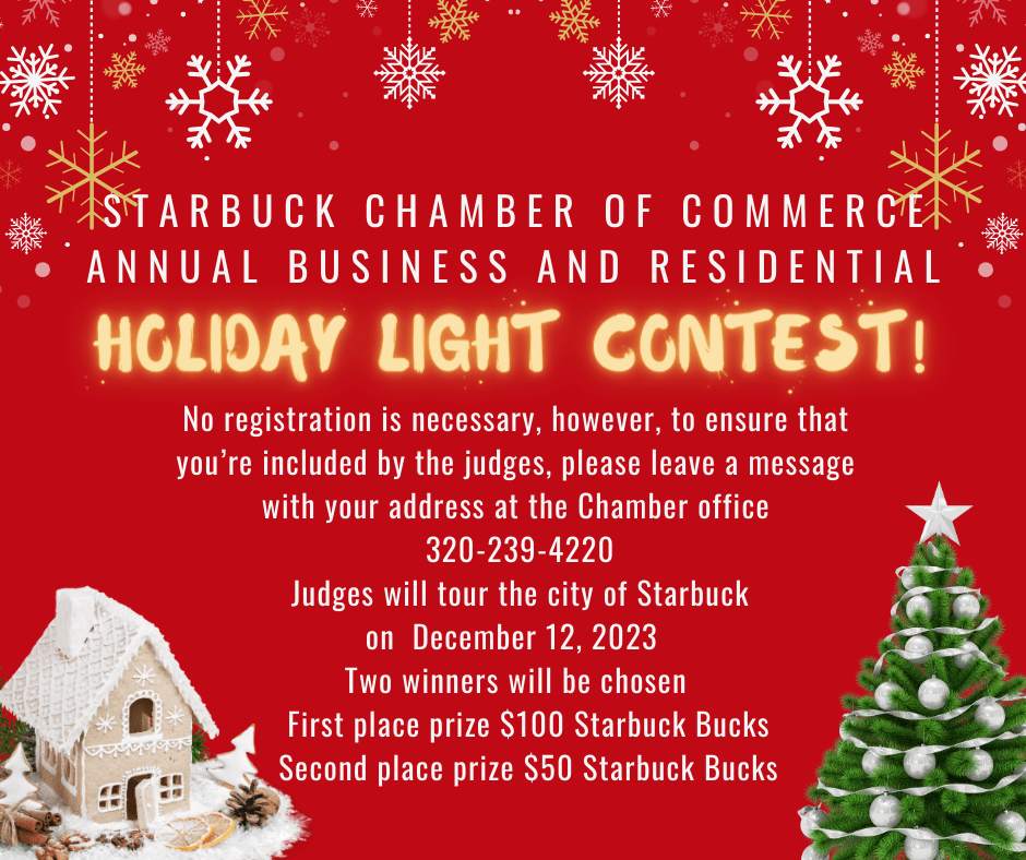 Lighting Contest Poster Starbuck Chamber of Commerce
