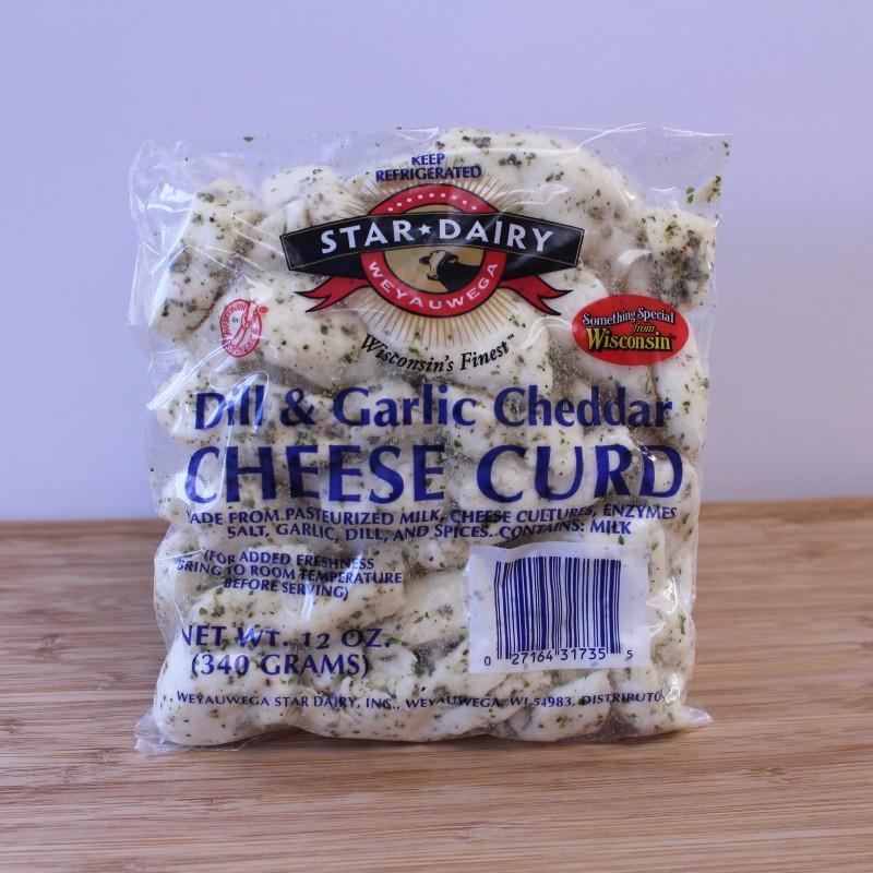 Cheddar Cheese Curd Dill & Garlic 12oz Weyauwega Star Dairy