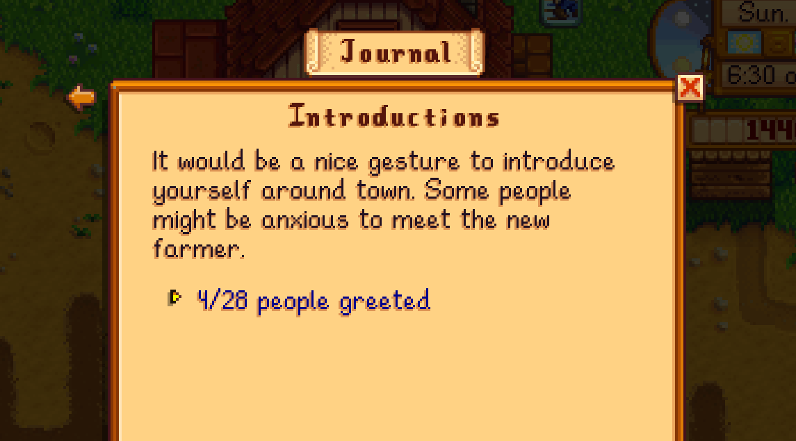 Complete the Introductions Quests in No TIme At All Stardew Guide