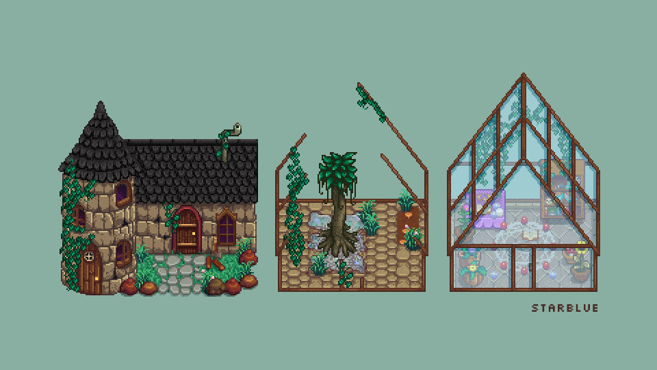 Wizard Style House and Greenhouse Stardew Valley Mod Download Free
