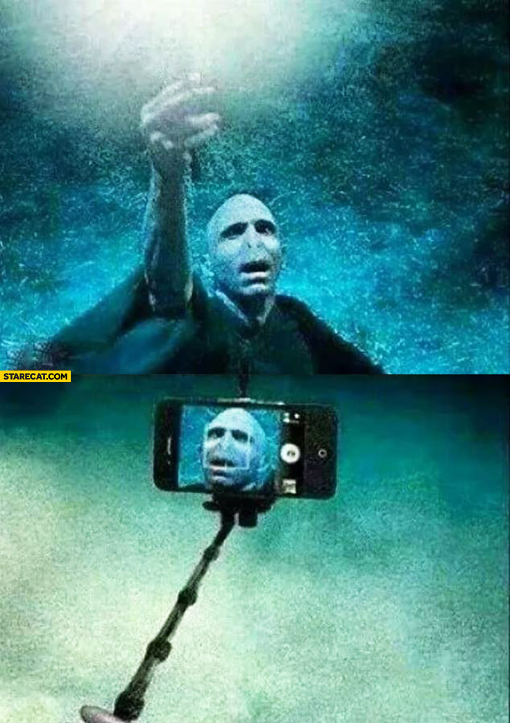 Voldemort selfie stick