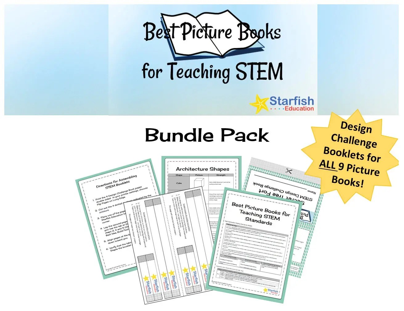 Best Picture Books for Teaching STEM Bundle Pack Starfish Education