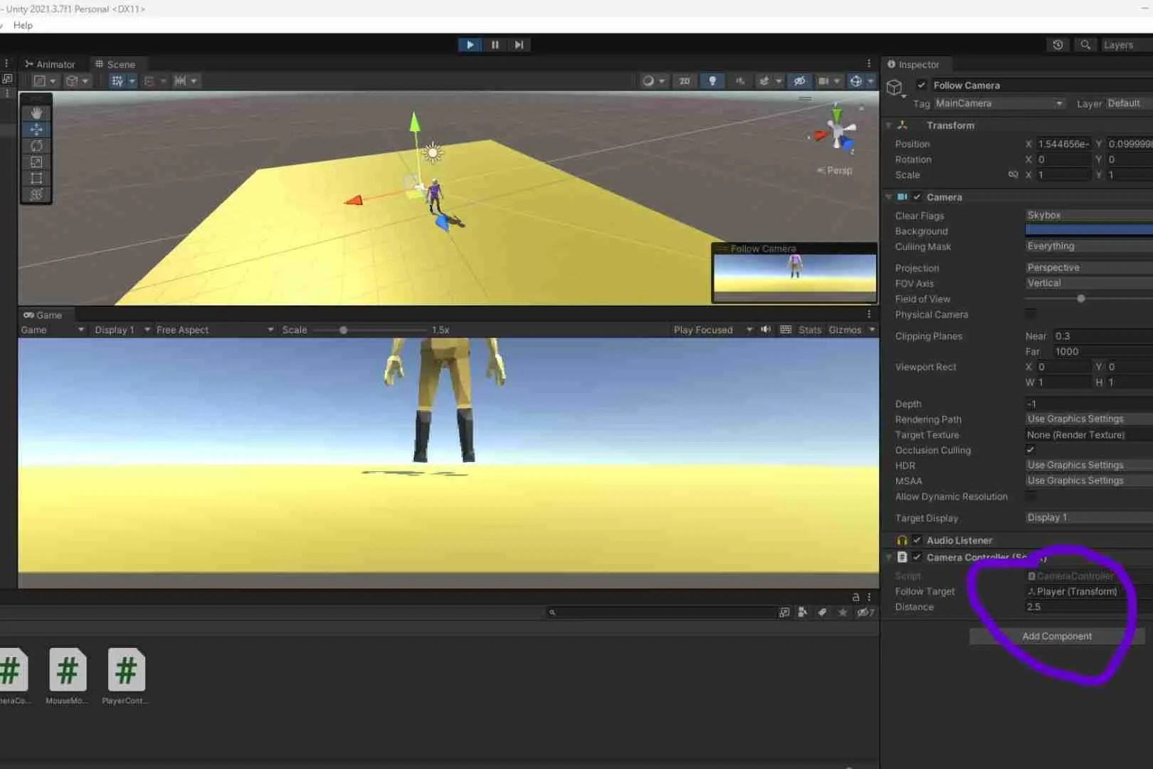 Camera Follow Script in Unity 3D Stargames Studio