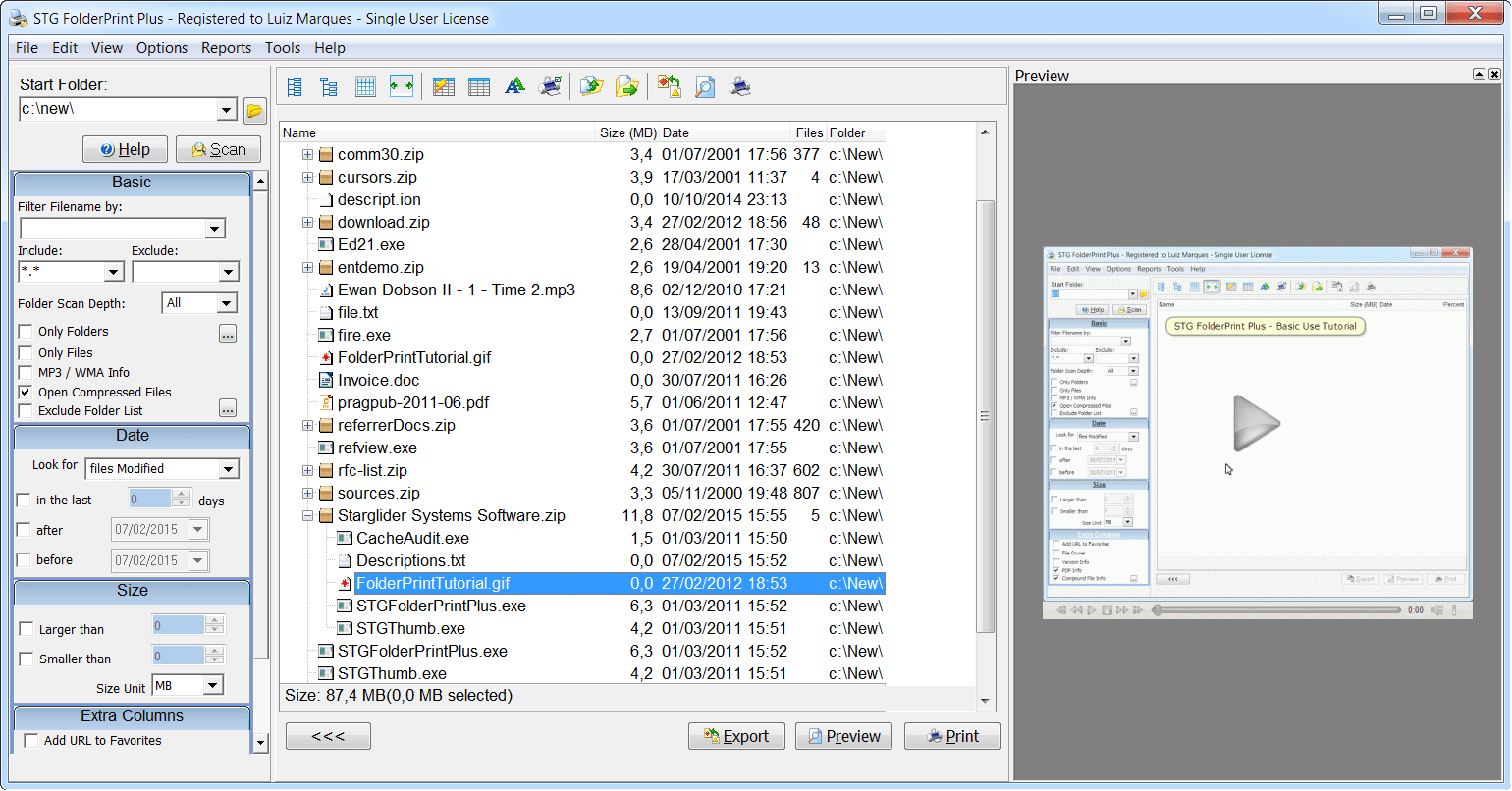 How to Print a ZIP File?