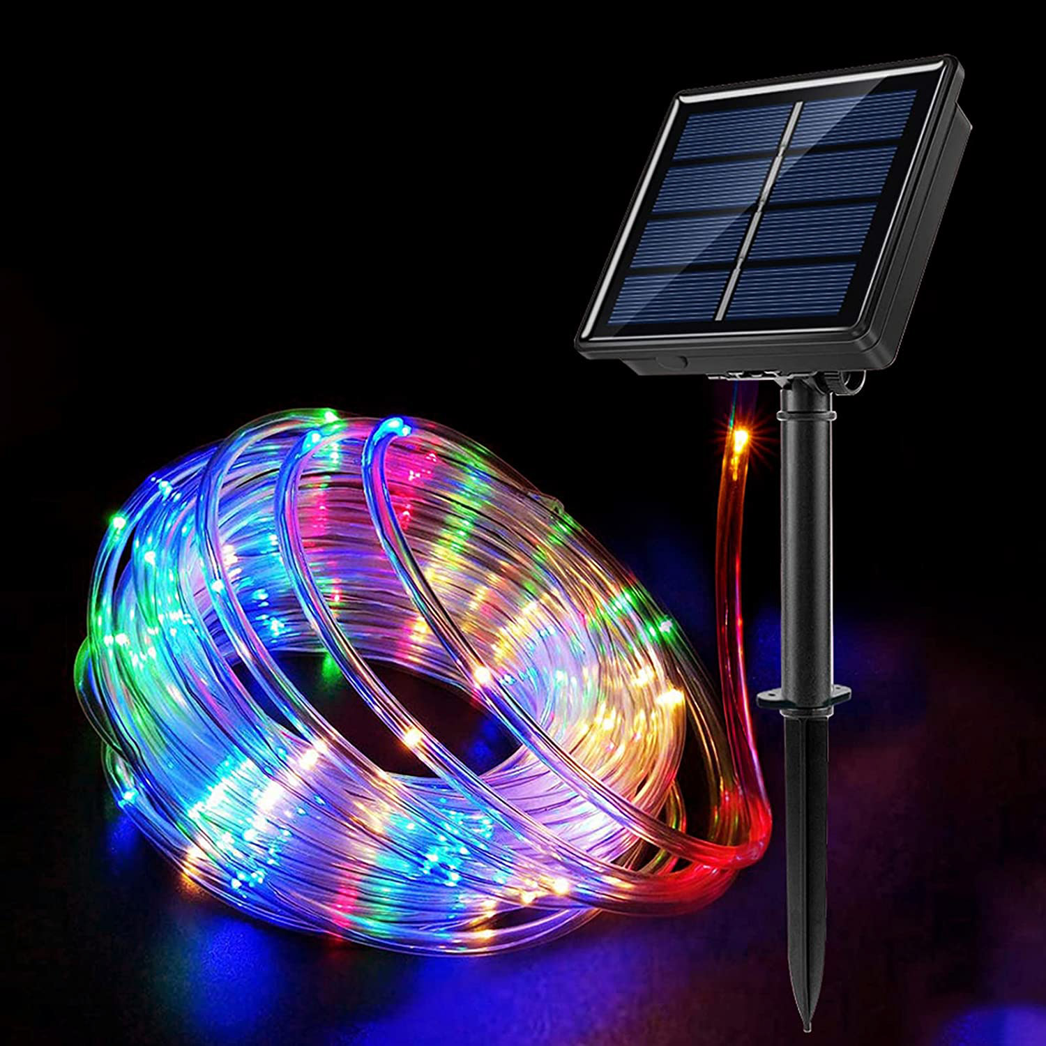 SOLAR LED ROPELIGHT 10m MULTI Starlight Christmas & Party Superstore
