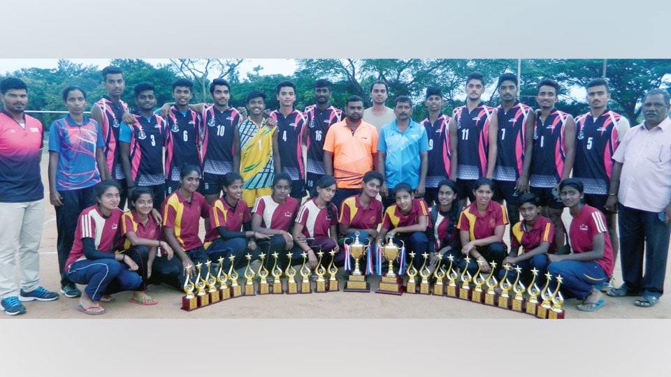 Statelevel PU Volleyball Tourney for Boys & Girls Double crown for