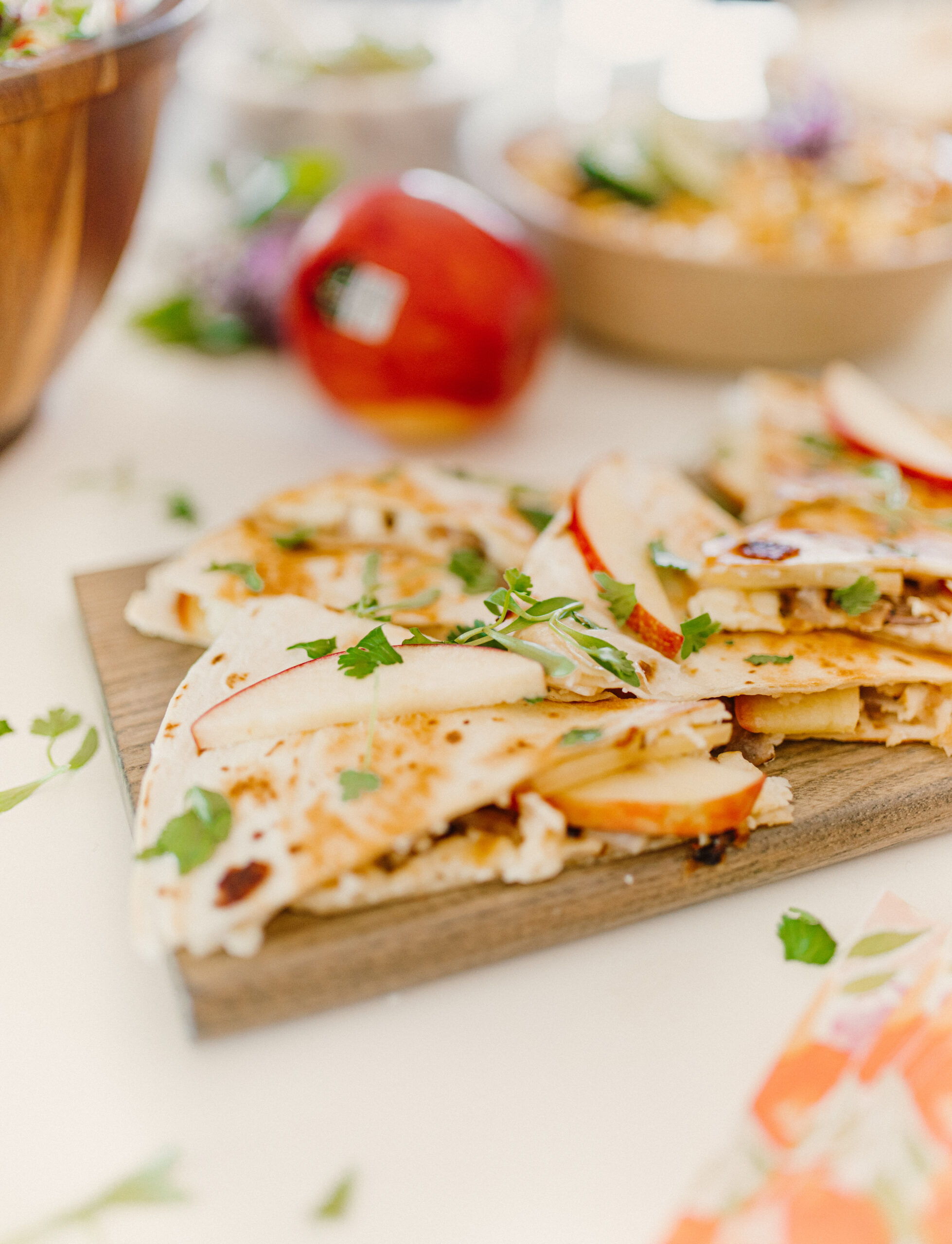 JUICI Apple Queso Fresco Quesadilla with Caramelized Onions Starr