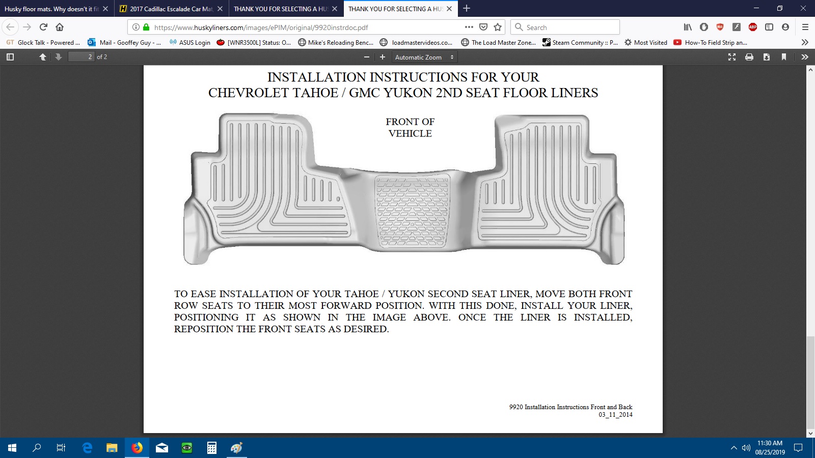 Husky floor mats. Why doesn’t it fit? Chevy Tahoe Forum GMC Yukon