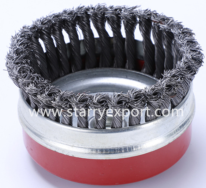 twisted knotted/ curved steel wire wheel brush
