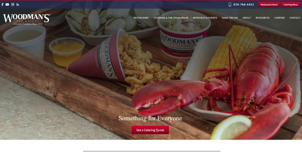 View Our site Design for Woodman's of Essex Compete Now