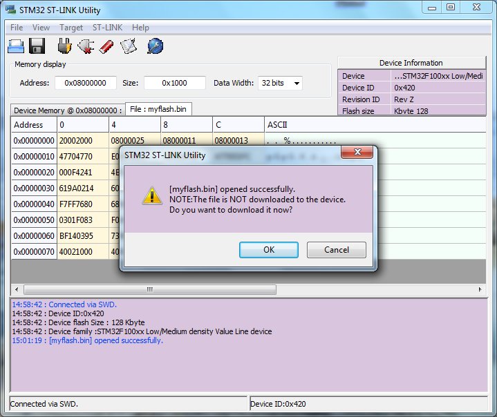 Programming STM32 Microcontroller Flash in Windows