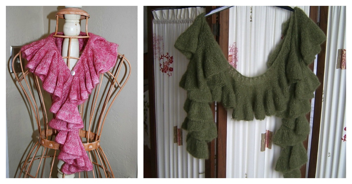 Romantic Ruffle Scarf Free Knitting Pattern