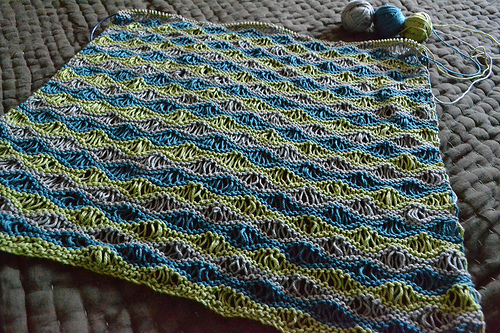 Sea Foam Wave Drop Stitch Free Knitting Pattern