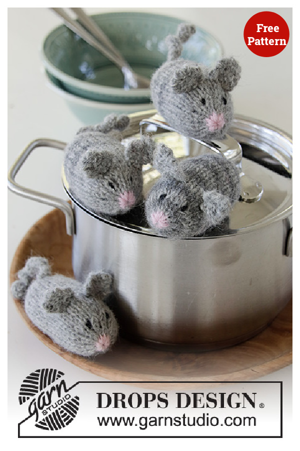 9 Christmas Mouse Free Knitting Pattern Page 2 of 3