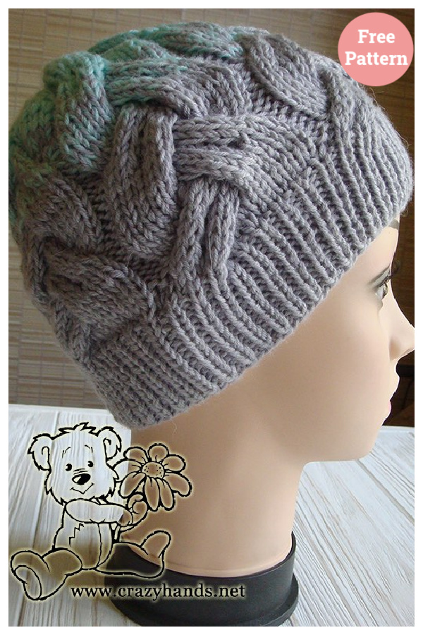 10+ Cable Hat Free Knitting Pattern