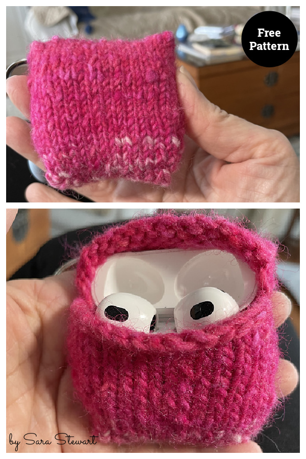 Earbud Pouch Free Knitting Pattern