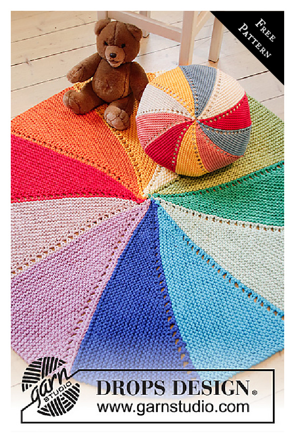 6 Round Blanket Free knitting Pattern and Paid Page 2 of 2