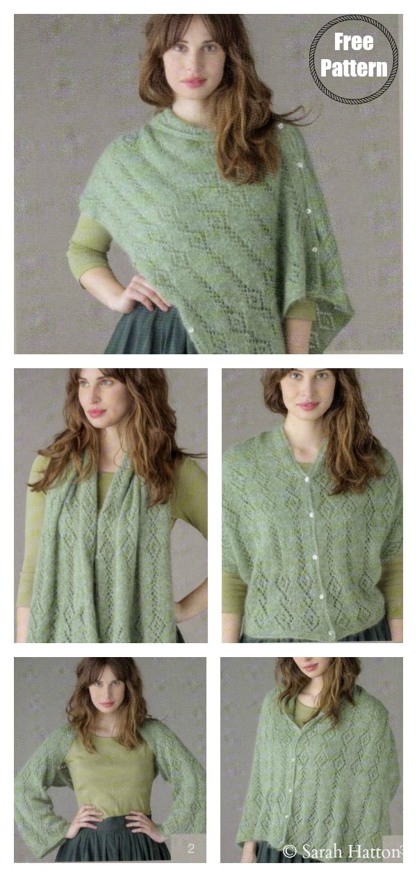 7 Convertible Wrap Free Knitting Pattern Page 2 of 2