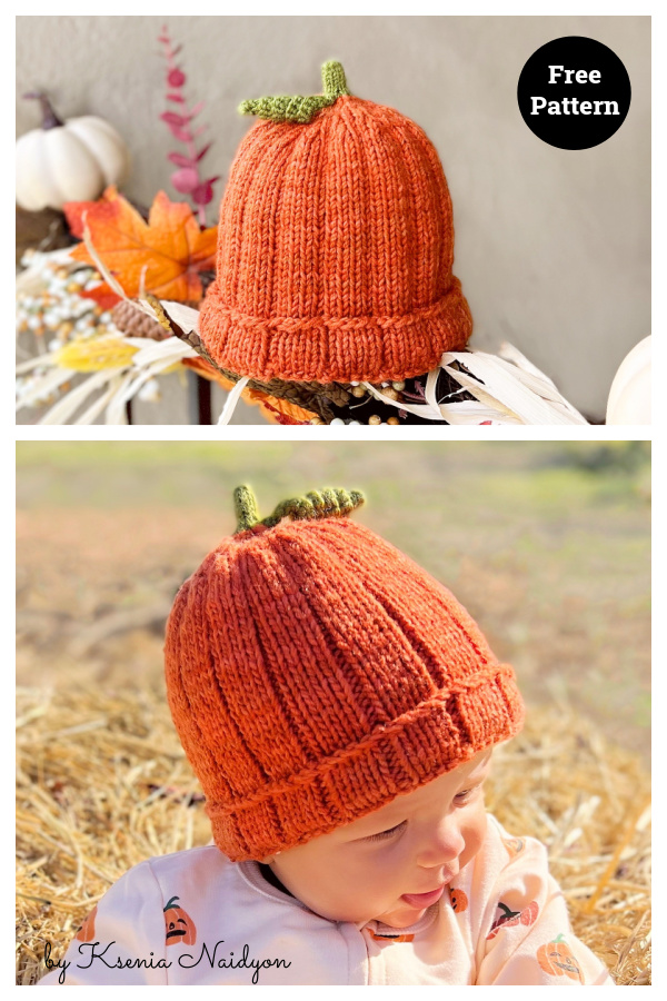 9 Pumpkin Hat Free Knitting Pattern Page 2 of 2