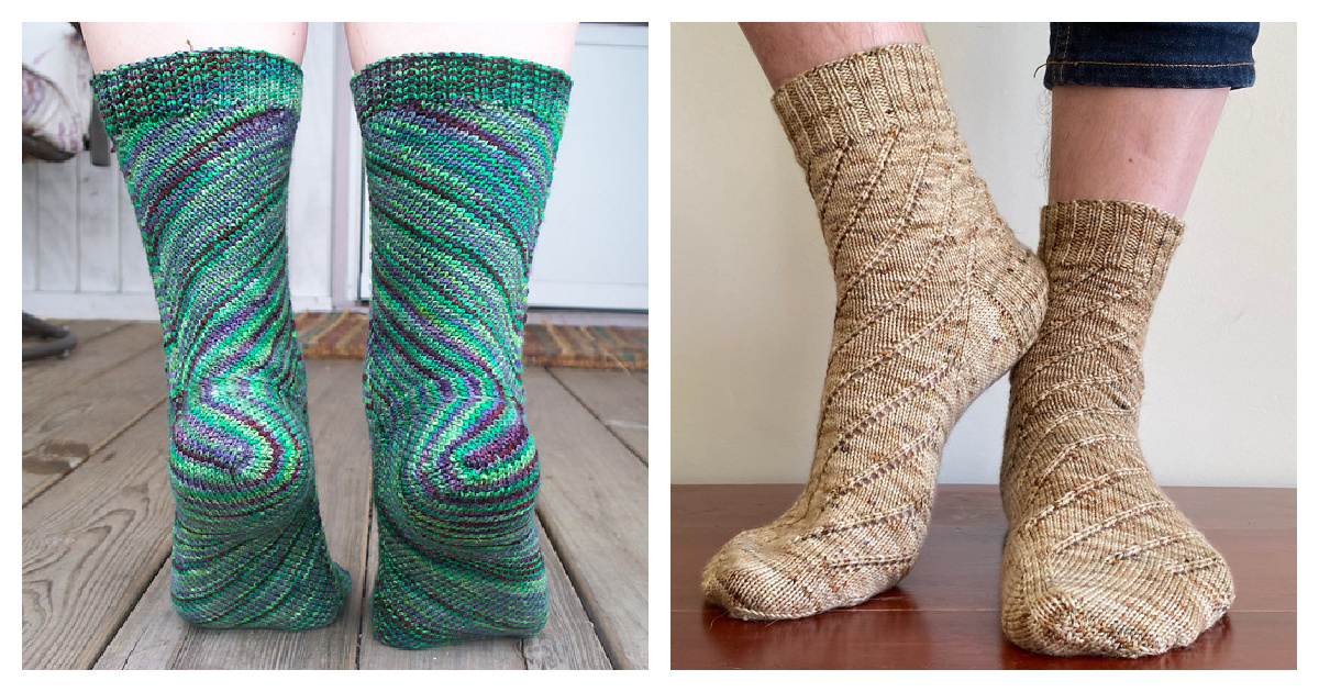 8 Spiral Socks Free Knitting Pattern