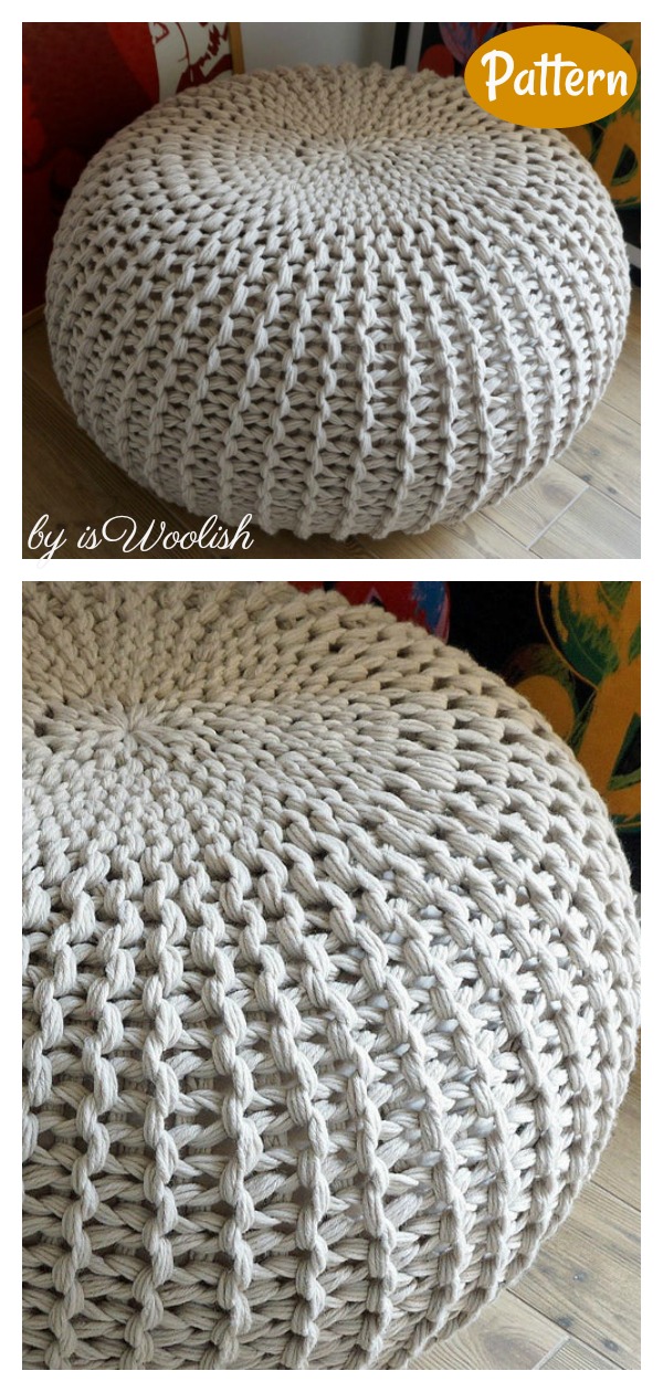 10 Floor Pouf Free Knitting Pattern and Paid Page 2 of 2