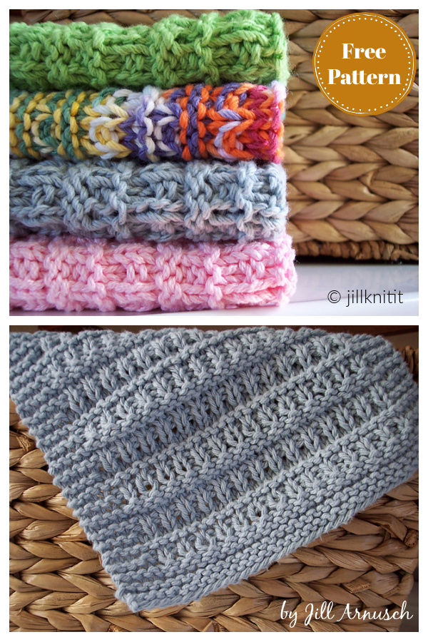 10 Easy Dishcloths Free Knitting Pattern