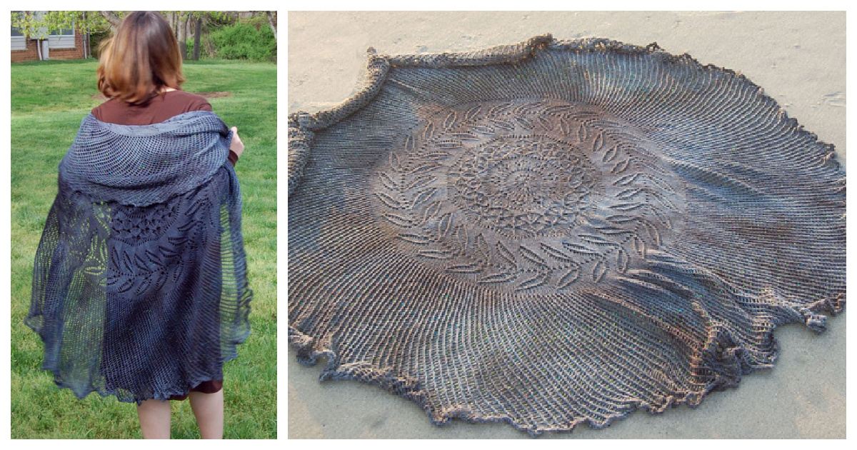 Shipwreck Circular Shawl Free Knitting Pattern