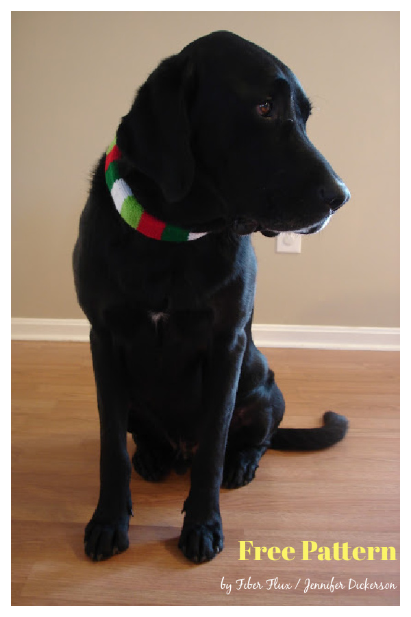 Dog Collar Cover Free Knitting Pattern