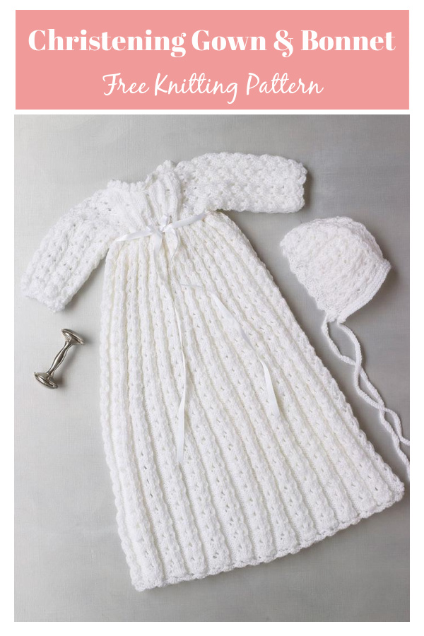 6 Christening Gown Free Knitting Pattern