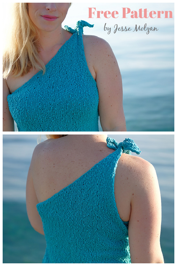 5 One Shoulder Tank Top Knitting Patterns
