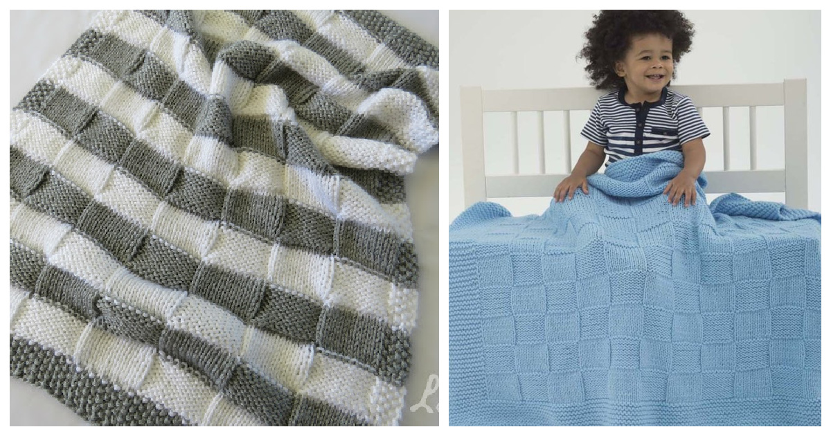 Basketweave Baby Blanket Free Knitting Pattern