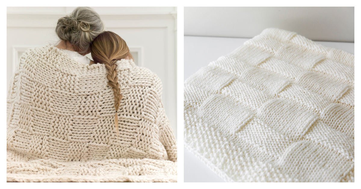 7 Basketweave Baby Blanket Free Knitting Pattern