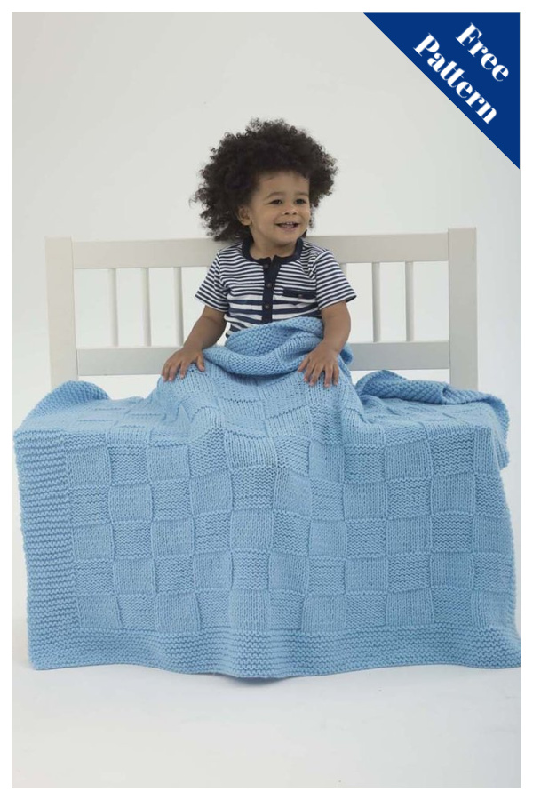 8 Basketweave Baby Blanket Free Knitting Pattern