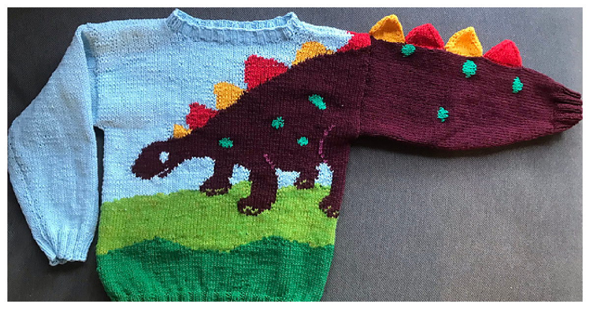 Dinosaur Sweater Knitting Patterns