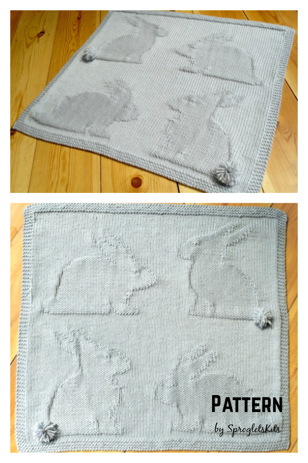 7 Bunny Baby Blanket Knitting Patterns Page 2 of 2