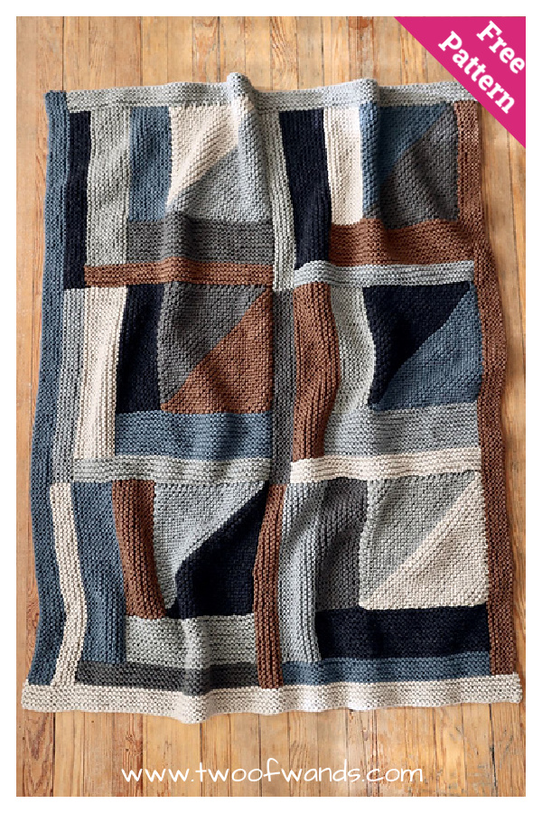 Log Cabin Quilt Free Knitting Pattern