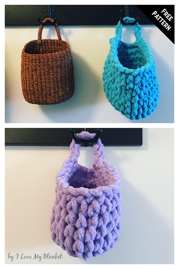 5 Hanging Baskets Free Knitting Pattern